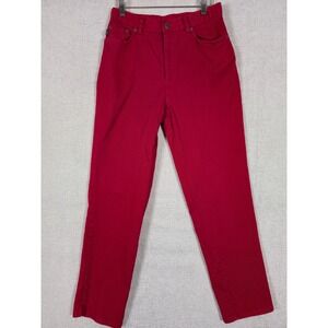 Lauren Jeans Co Ralph Lauren Red Straight Leg Denim‎ Jeans Womens Size 6